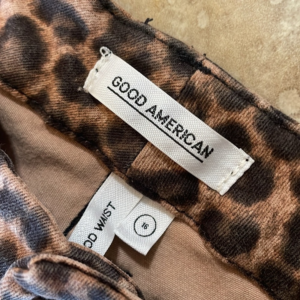 Good America Good Waist Leopard Print Skinny Jeans Size 16 - Picture 2 of 7